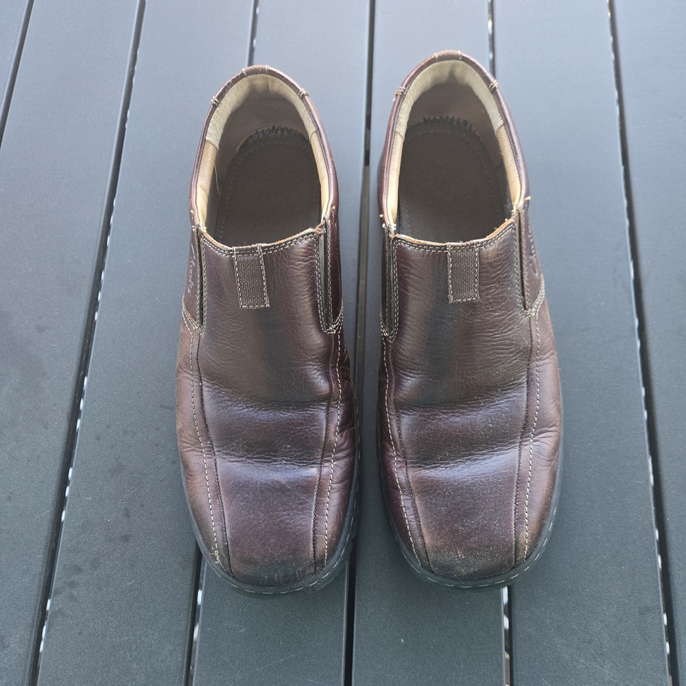 Clarks Men's Brown Leather Loafers Sz 11